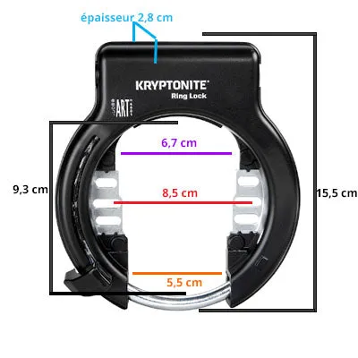 Antivol de cadre rétractable Kryptonite compatible Plug In