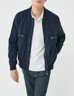 Bomber marine en nylon Homme