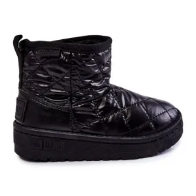 Bottes de neige chaudes noires pour enfants Big Star KK374242 le noir