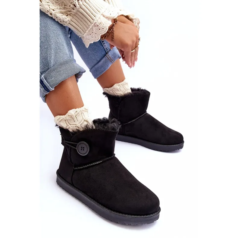 Bottes de neige isolées pour femme avec décoration, noir Siriol le noir