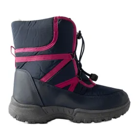 Bottes de neige Lee Cooper LCJ-22-44-1364K bleu marine rose