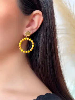 Boucles d’oreilles Clovy jaunes