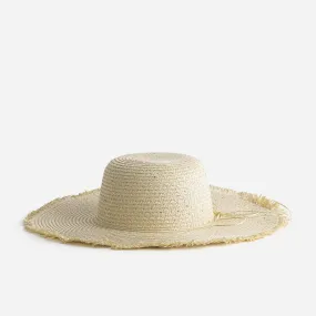 Capeline beige en paille brodée sequins - Chapeaux / bonnets Accessoires | ERAM