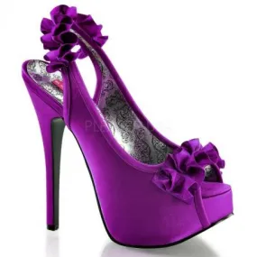 Chaussure burlesque violette à frou-frou et plateforme DISCOUNT petit taille 37