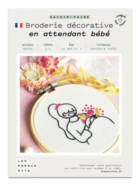 Coffret DIY - Broderie décorative - En attendant bébé - N/A