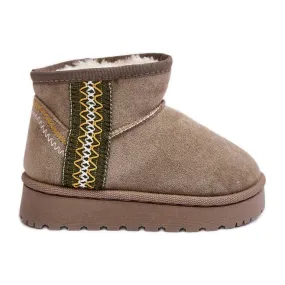 FR1 Bottes de neige isolées Leonora pour enfants de coloris vert