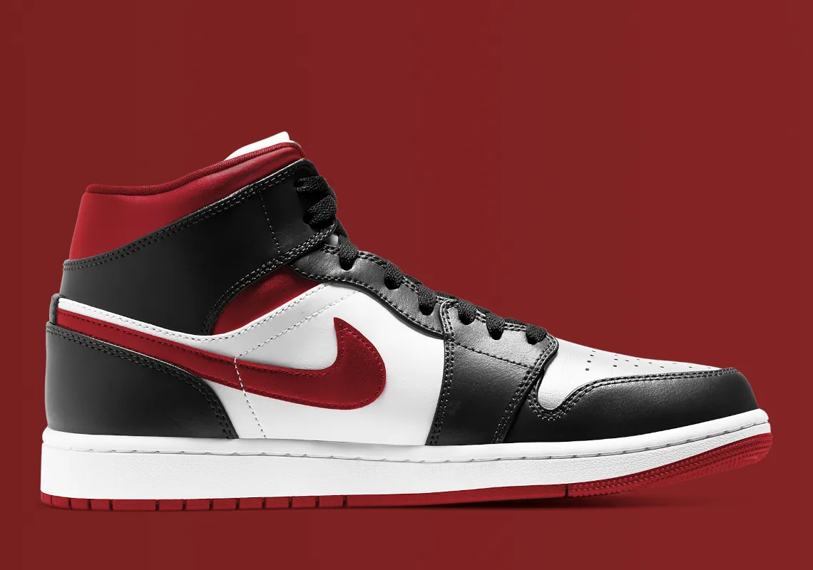 Jordan 1 Mid Gym Red Black White