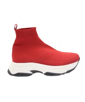 Nouvelle basket chaussette rouge à semelle blanche OSMOSE à prix fou