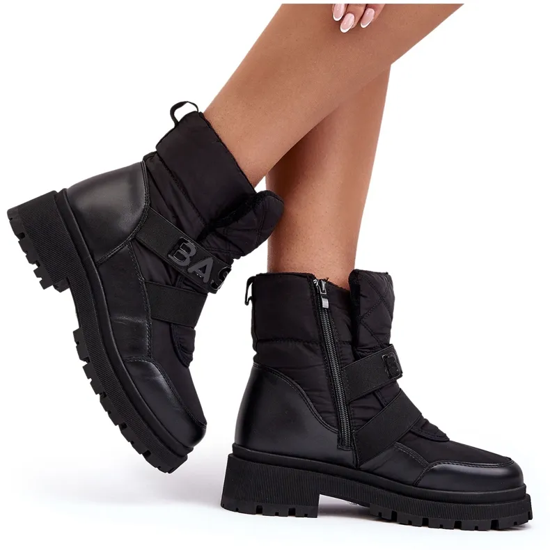 PS1 Bottes de neige isolées à fermeture éclair pour femmes noires Zeva le noir