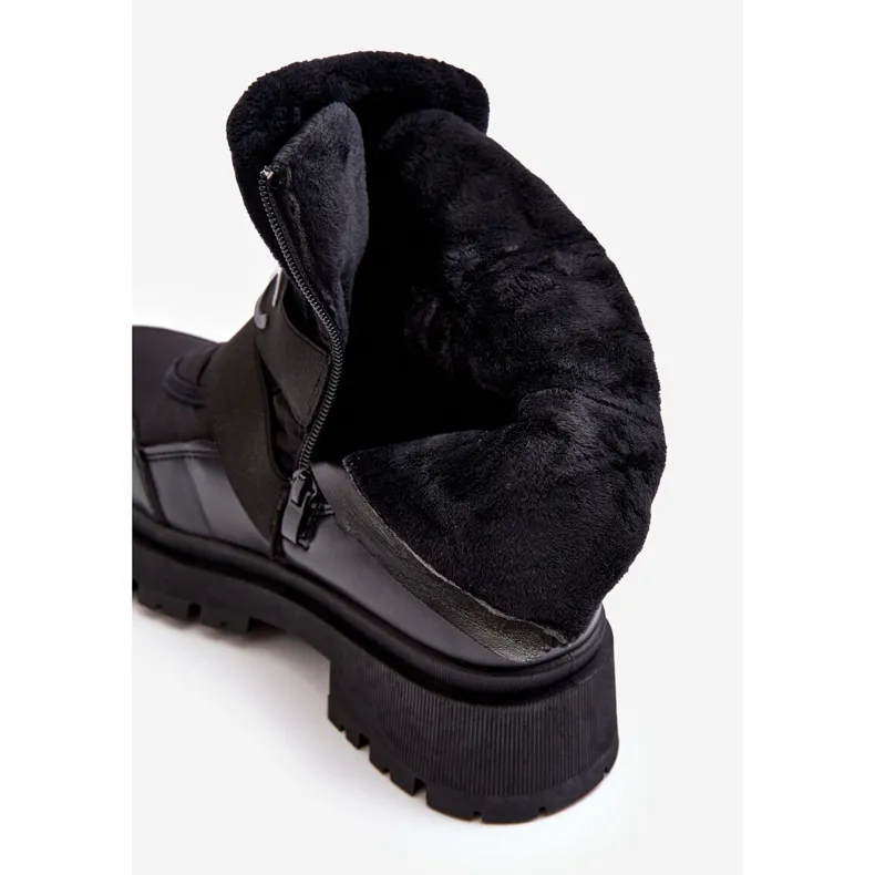 PS1 Bottes de neige isolées à fermeture éclair pour femmes noires Zeva le noir