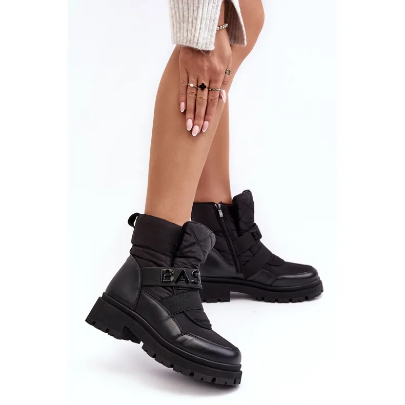 PS1 Bottes de neige isolées à fermeture éclair pour femmes noires Zeva le noir