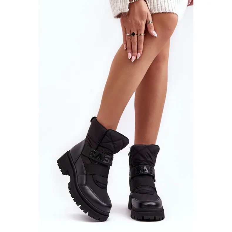 PS1 Bottes de neige isolées à fermeture éclair pour femmes noires Zeva le noir