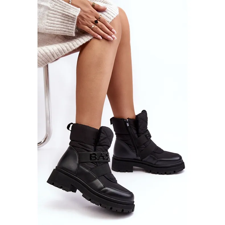 PS1 Bottes de neige isolées à fermeture éclair pour femmes noires Zeva le noir