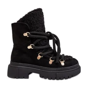 PS1 Bottes De Neige Pour Femmes Avec Fixation Noir Shala le noir