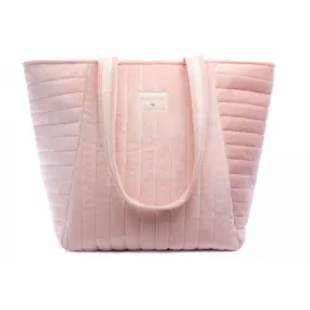 Sac de maternité en velours Savanna - Bloom pink - NOBODINOZ - Perlin Paon Paon