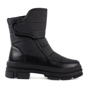 SHELOVET Bottes de neige pour femmes noires avec velcro de Sokolski le noir